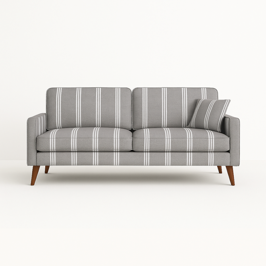Braya printed Gray stripes sofa 