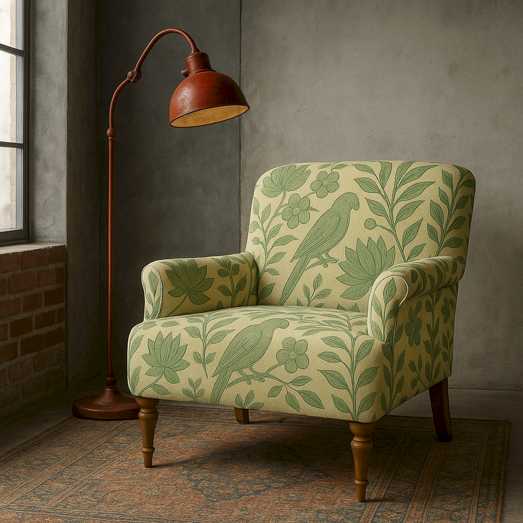 Garabet Printed  accent  chair 