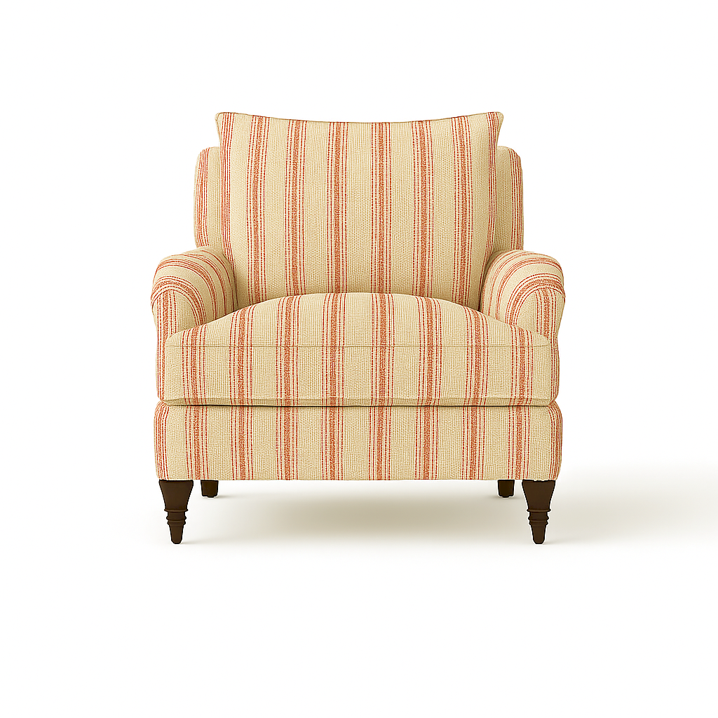 Blakeney Printed  Linen Red  stripe sofa