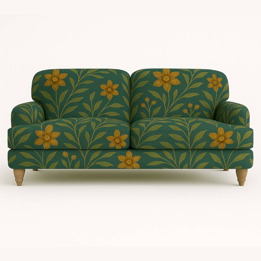 Eddie florel  Printed  green   Sofa 