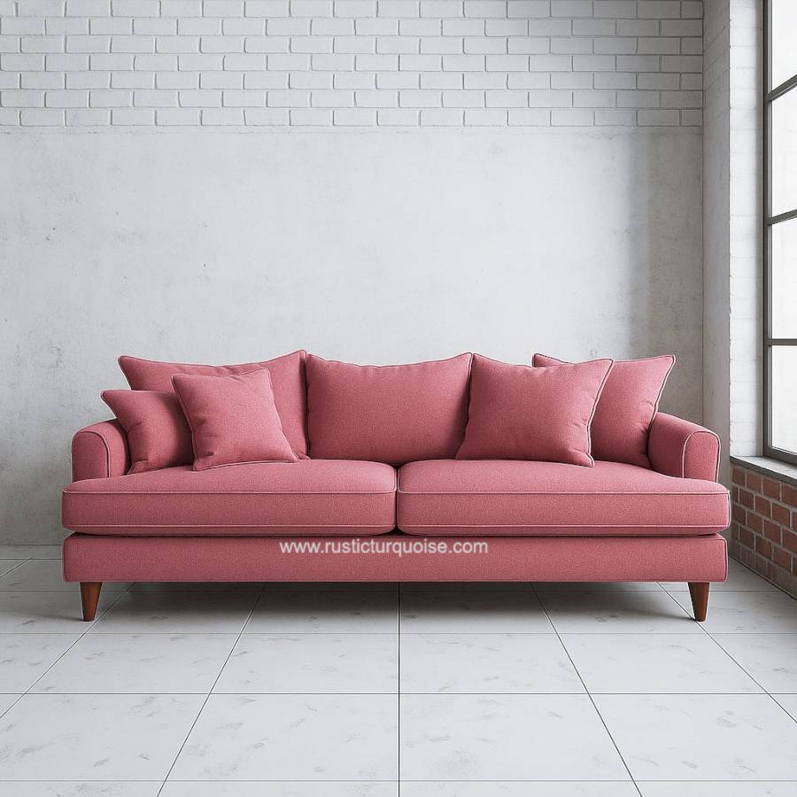 Azriah Linen Pink  Comfy Sofa