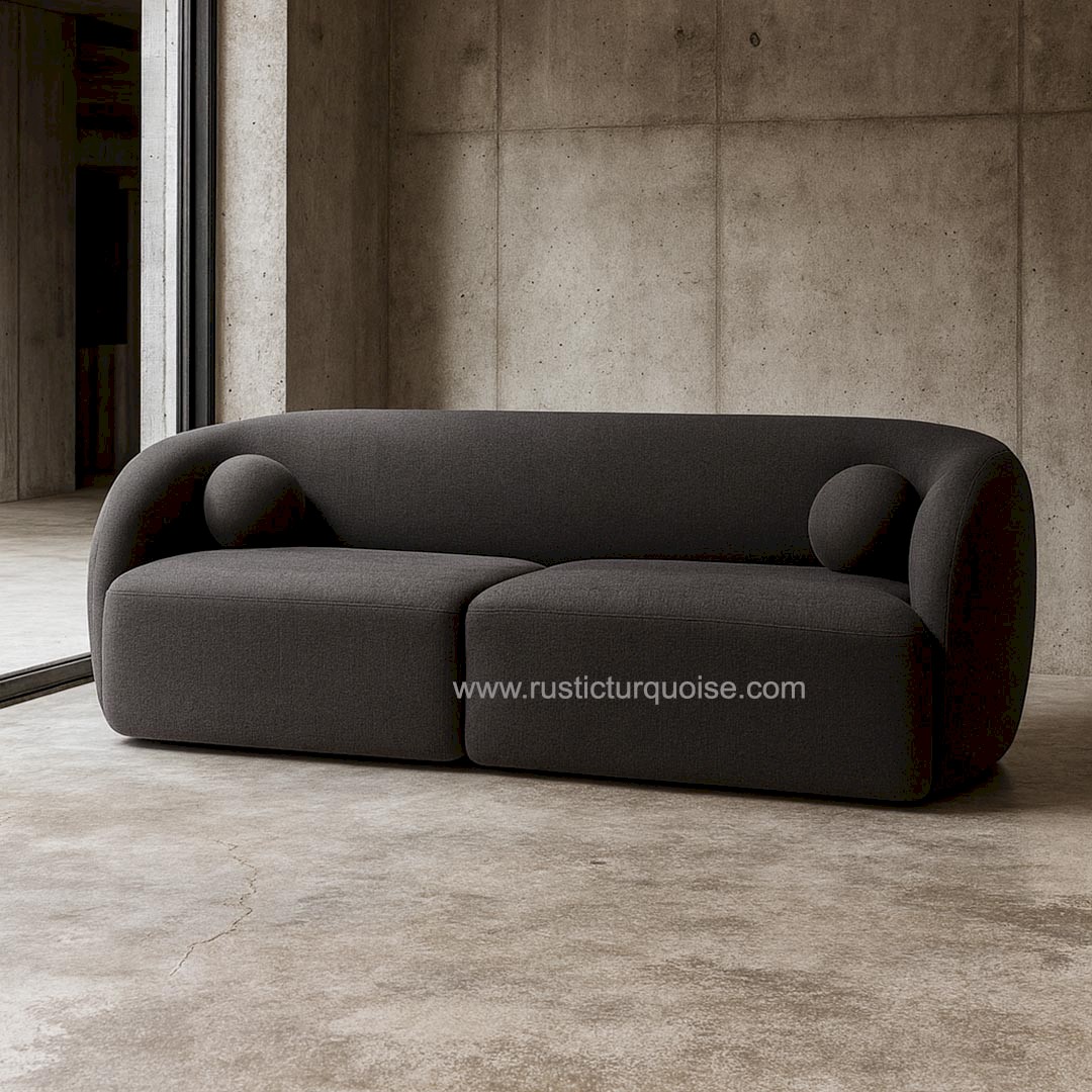 Brooklan modern Linen Gray  sofa 