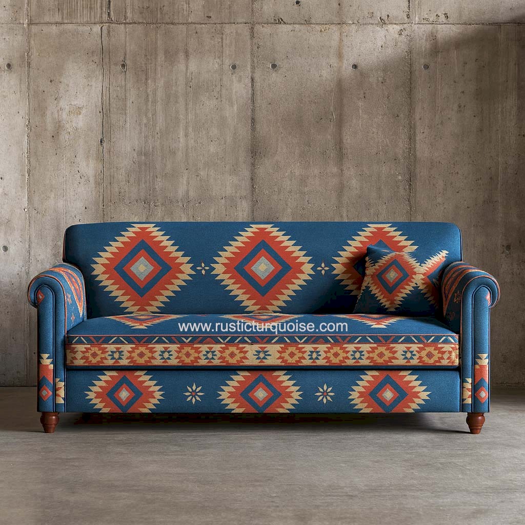Rugs Tribel Linen Blue  Printed Sofa