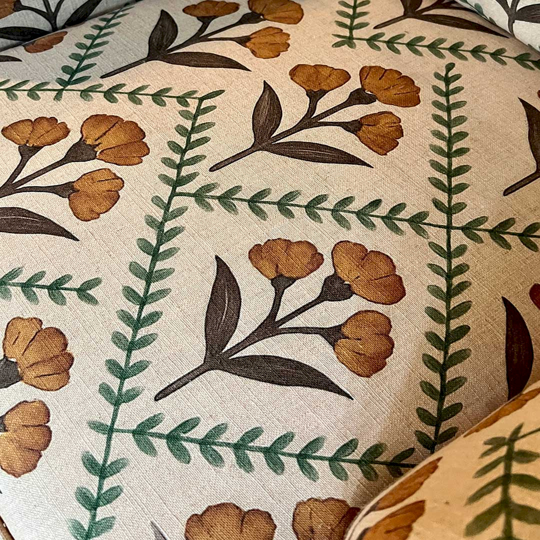 Tulip Bloom Printed   Accent Chair 