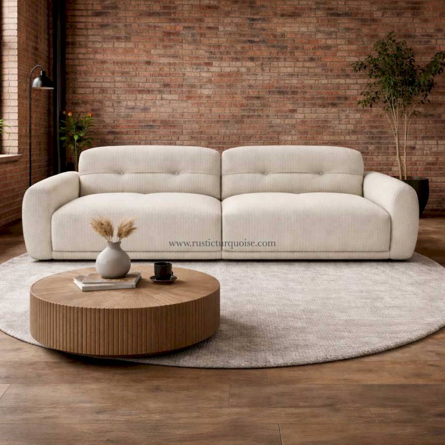 D Decore Textured Stripe The Chord Modern Sofa
