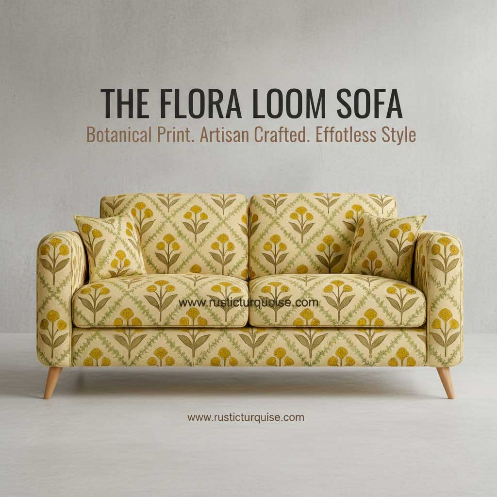Flora Loom Three Seater  sofa 