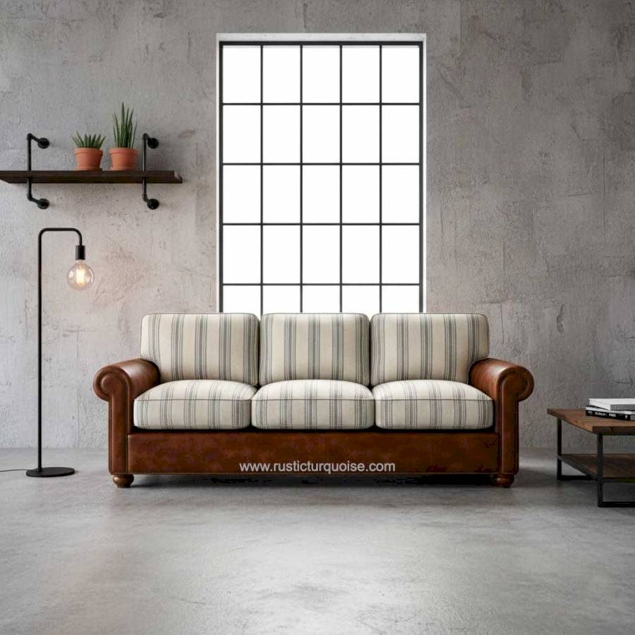 Duel  Genuine Leather Vintage  sofa