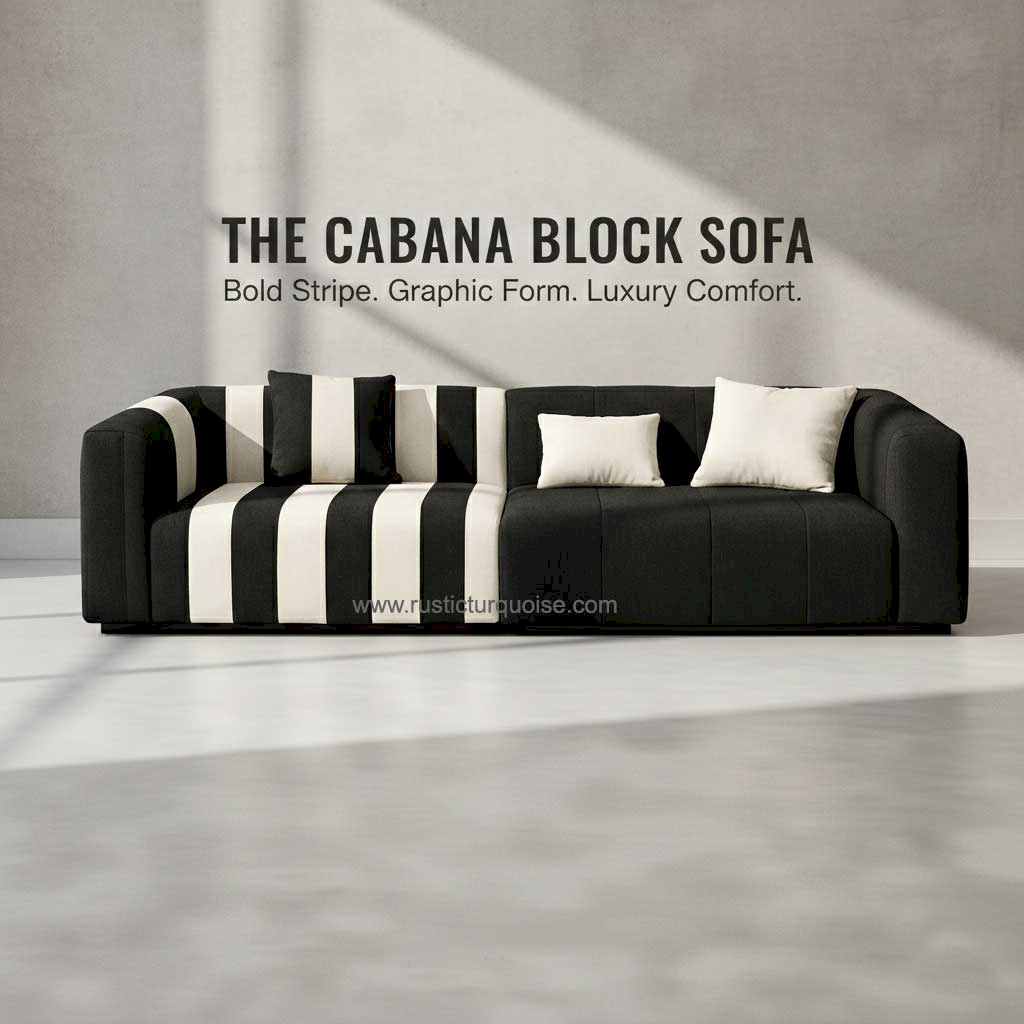 The Cabana Block Duel Three Seater Sofa 