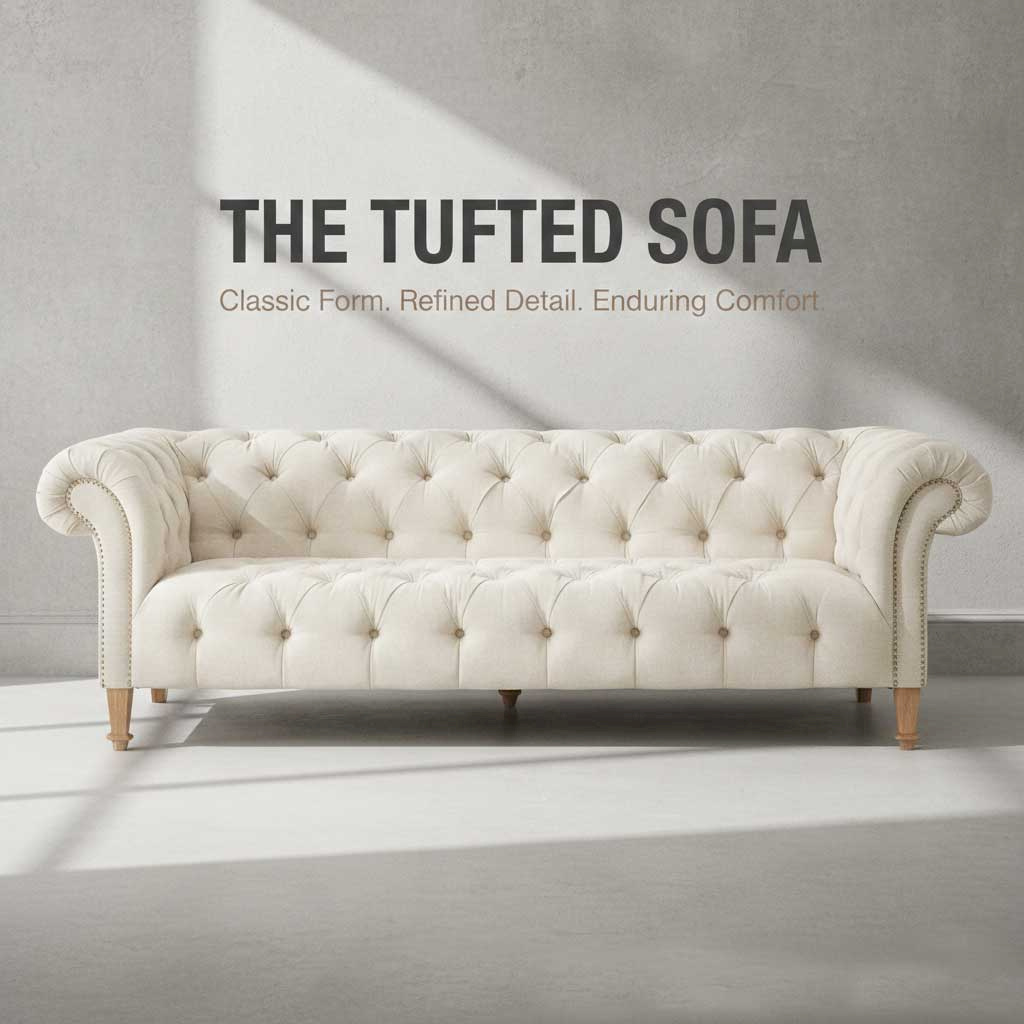Tufted  Three seater Chesterfield sofa 