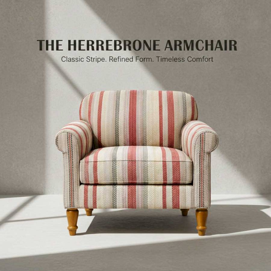 The Herringbone Stripe Accent chair 