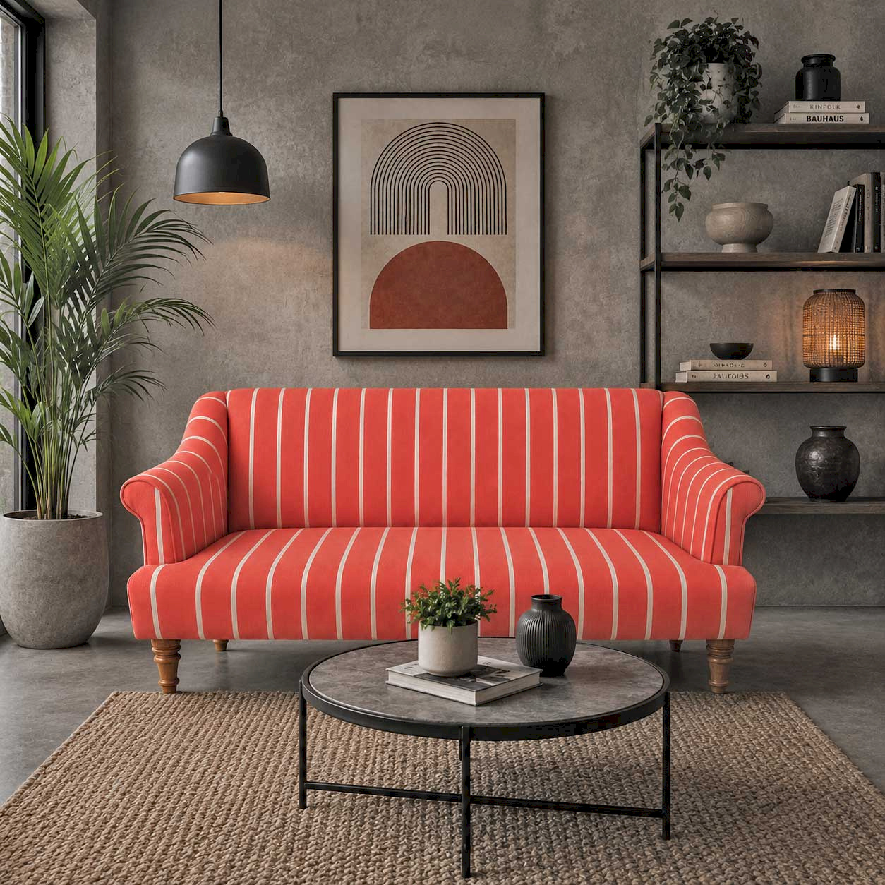 Node Linen  printed Sofa 
