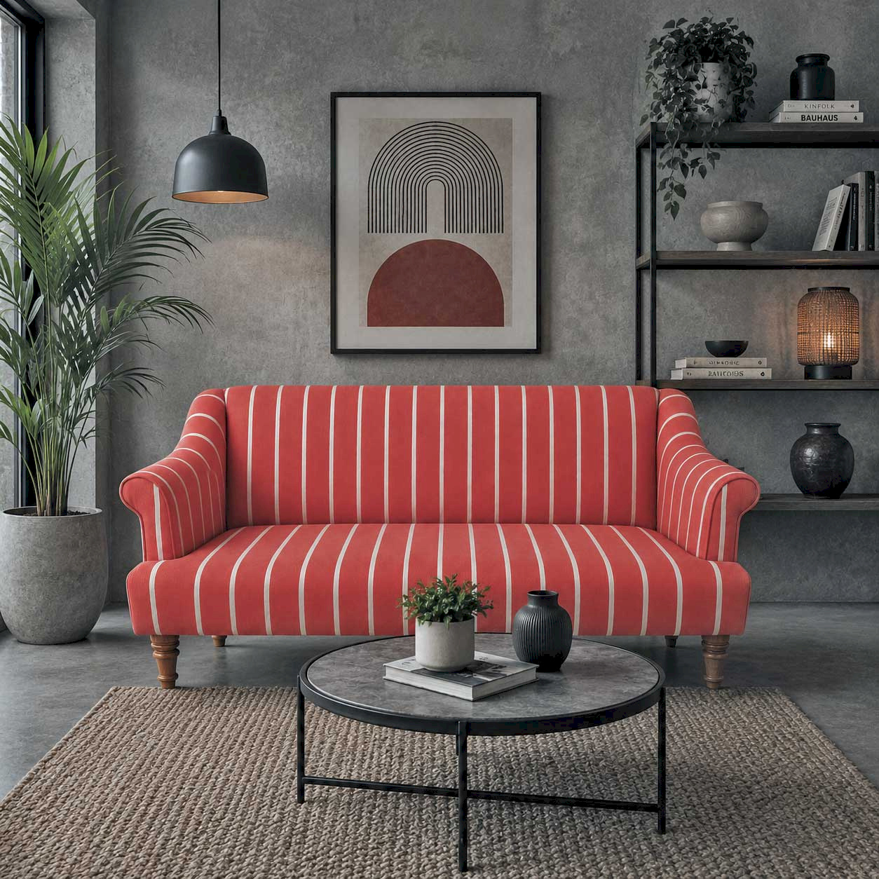 Node Linen  printed Sofa 