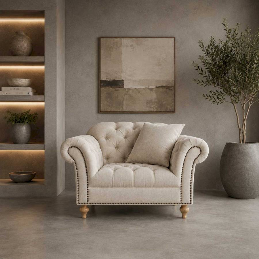 Royal Pearl Chesterfield Sofa