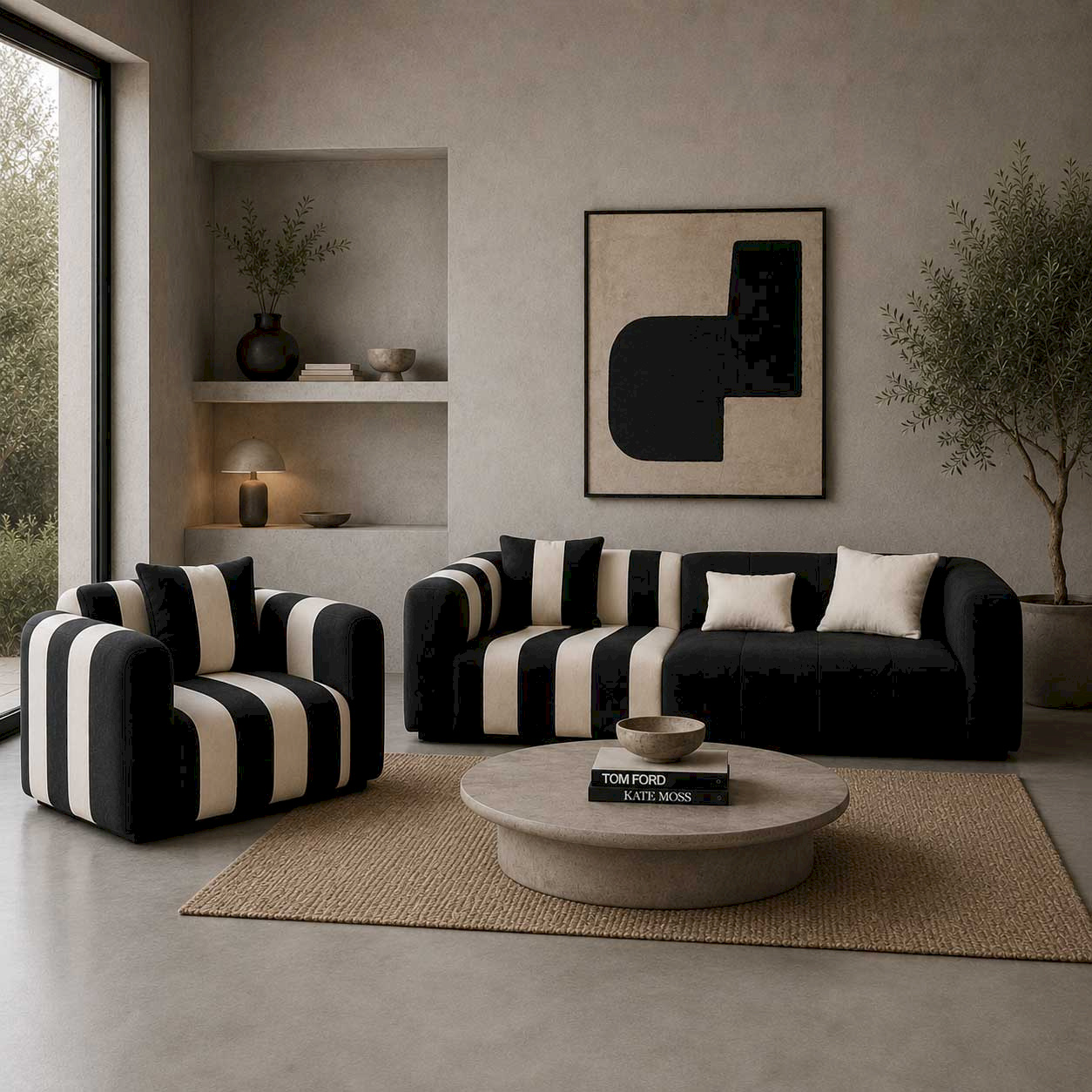 The Cabana Block Duel Three Seater Sofa 