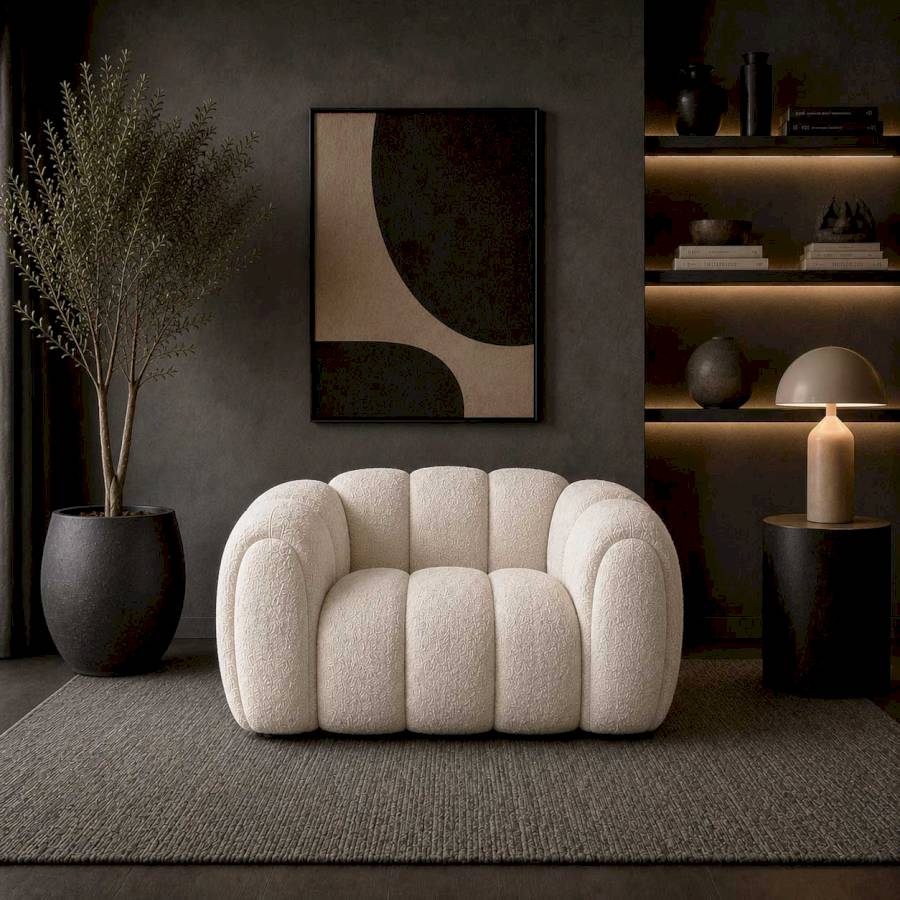 Monroe Cloud Three Seater Sofa in Premium Boucle